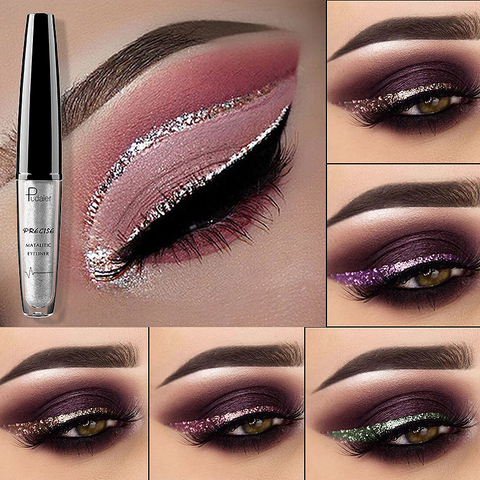 Nouveau stylo professionnel brillant pour les yeux, cosmétiques pour femmes, couleur argent Rose or, liquide à paillettes, Eyeliner, maquillage des yeux, outils de beauté ► Photo 1/6