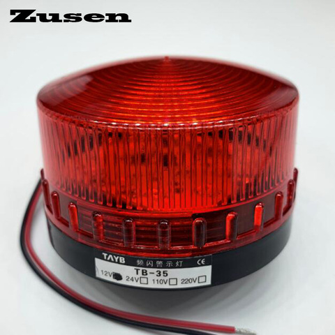 Zusen 3 Couleur de led rouge TB35 220 v D'alarme De Sécurité Stroboscopique D'avertissement de Signal Lumière Lampe LED petite lampe Clignotante ► Photo 1/3