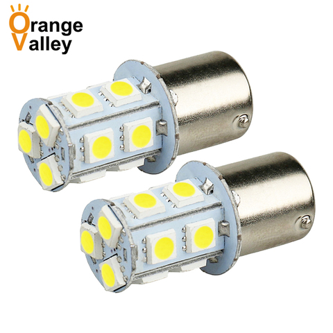 2 pièces 1156 BA15S P21W 13 SMD 5050 FREIN à LED Queue Clignotant Ampoule Lampe Auto Ampoule led De Voiture lumière 12V 13smd 13led 12V 24V ► Photo 1/6