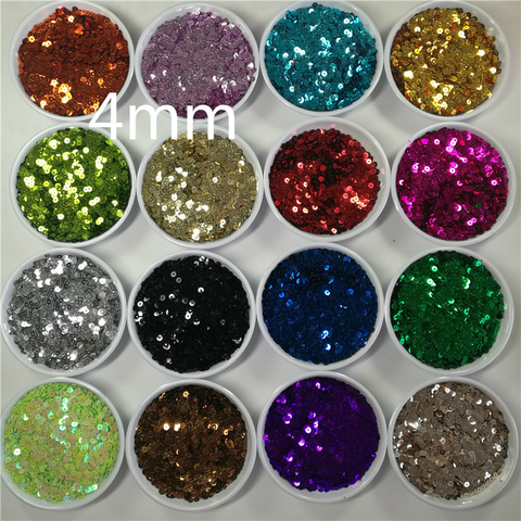 5000 Pcs (25g) 4mm Sequin Plat Rond PVC Lâche Paillettes pour Artisanat Paillette À Coudre Décoration DIY accessoire Lentejuelas Par Coser ► Photo 1/6