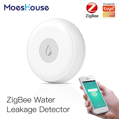 ZigBee capteur d'inondation intelligent détecteur de fuite d'eau alerte de débordement d'inondation système d'alarme de sécurité Tuya/Smart Life App télécommande ► Photo 1/6