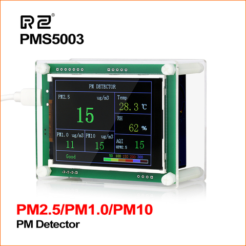 RZ-détecteur de qualité de l'air PM2.5 pour voiture, 2.8 pouces, testeur de thermomètre à gaz, pour la maison, le bureau et l'extérieur ► Photo 1/6