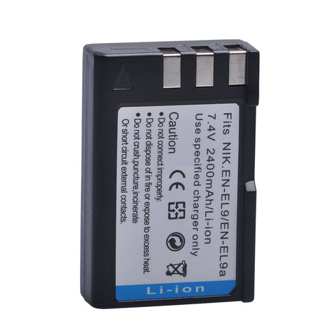Batterie pour appareil photo numérique Nikon, 2400mAh, EN-EL9 pouces, EN-EL9a pouces, pour modèles EN-EL9a D40, D60, D40X, D5000, D3000, 1 pièce ► Photo 1/6