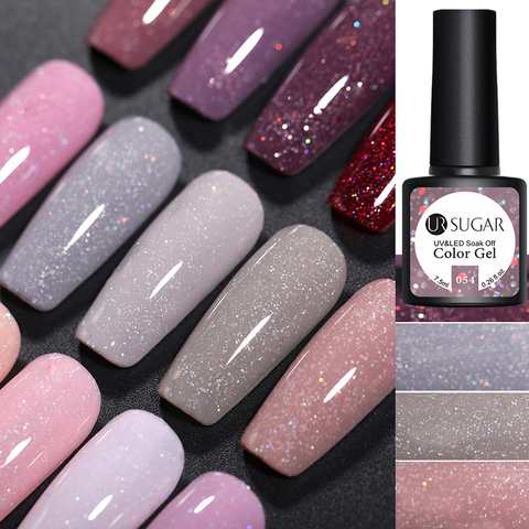 UR sucre 7.5ml paillettes UV Gel vernis à ongles paillettes paillettes tremper UV Gel vernis coloré vernis à ongles Gel bricolage vernis à ongles ► Photo 1/6