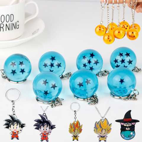Jouet porte-clés Anime boule bleue pendentif porte-clés 3D 1-7 étoiles résine cristal boules bijoux dessin animé porte-clés Collection cadeau ► Photo 1/6
