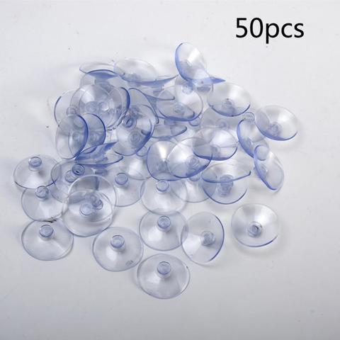 50 pièces ventouse transparente sans crochets 30mm Transparent réutilisable champignon ventouse en plastique ventouse tampons pour verre ► Photo 1/6