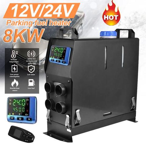 12V 24V allumage intégré cuivre chauffage 8kw Air Diesel chauffage de carburant chauffage autonome pour voitures camping-car véhicule Garage ► Photo 1/6