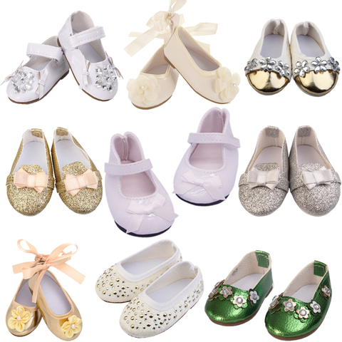 Chaussures de poupées américaines exquises de 18 pouces, 15 Styles de chaussures en cuir pour poupée américaine de haute qualité, jouet pour fille de notre génération, nouvelle mode ► Photo 1/6