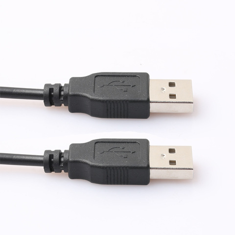 Double USB ordinateur rallonge câble 0.5M 1M USB 2.0 Type A mâle à un mâle câble haute vitesse 480 Mbps noir ► Photo 1/4