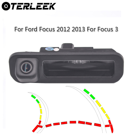 Caméra de recul intelligente, avec trajectoire dynamique, pour voitures, grand Angle, pour FordFocus LED 150 Focus 3, 2012 DC12V 2013, nouveau ► Photo 1/6