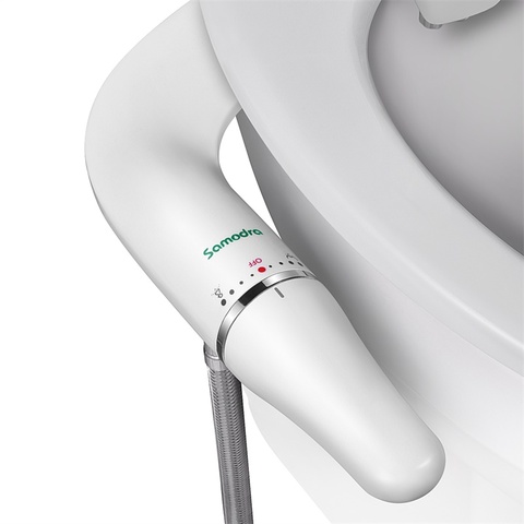 Fixation pour Bidet SAMODRA fixation pour siège de toilette Ultra-mince avec entrée en laiton pulvérisateur auto-nettoyant à pression d'eau réglable ► Photo 1/6