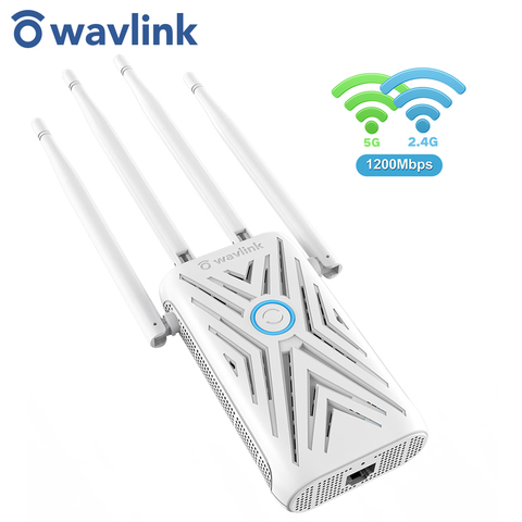 Amplificateur de Signal WiFi bibande d'extension Wavlink 1200Mbps 2.4G & 5G répéteur de Signal longue portée Point d'accès antennes 4 × 5 Dbi ► Photo 1/6