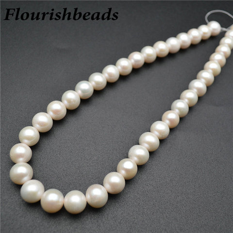 Perles blanches naturelles de bonne qualité, perles rondes en forme de boule pour femmes, fabrication adaptée au collier et au Bracelet, 1 brin par Lot, 5 ~ 12MM ► Photo 1/6