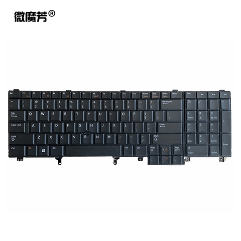 Nouveau clavier d'ordinateur portable américain pour DELL E6520 E5520 M4600 M6600 E5530 E6530 M4700 M6700 E6540 anglais ► Photo 1/6