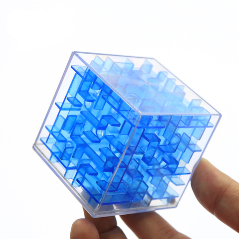 Jeux de Patience 3D Cube Puzzle labyrinthe jouet main jeu boîte amusant cerveau jeu défi jouets équilibre jouet éducatif pour les enfants ► Photo 1/6