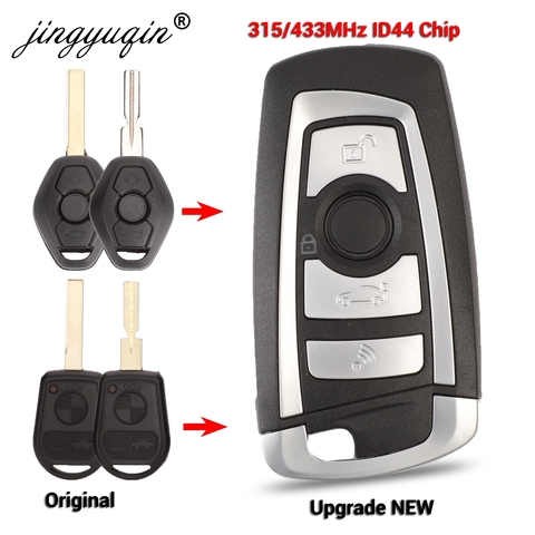 Jingyuqin EWS-clé à distance modifiée 4 boutons | 315MHz/433MHz, puce ID44 PCF7935AA pour BMW E38 E39 E46 M5 X5 Z3 HU58 HU92 ► Photo 1/6