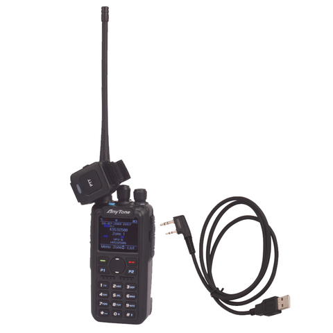 AT-D878UV Anytone PLUS talkie-walkie bibande numérique DMR et analogique GPS APRS bluetooth PTT radio bidirectionnelle avec câble PC ► Photo 1/6