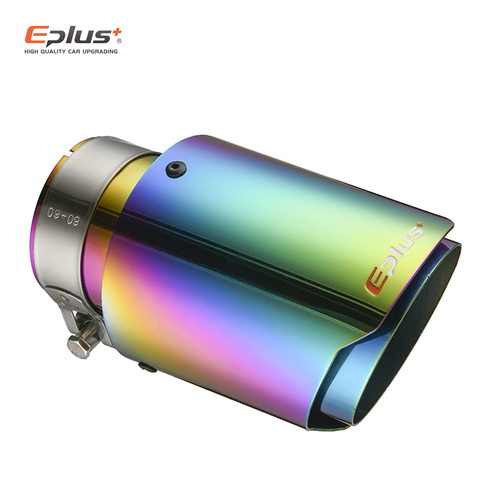 EPLUS – silencieux d'échappement universel en acier inoxydable, pour voiture Akrapovi, tube droit multicolore, décoration ► Photo 1/6