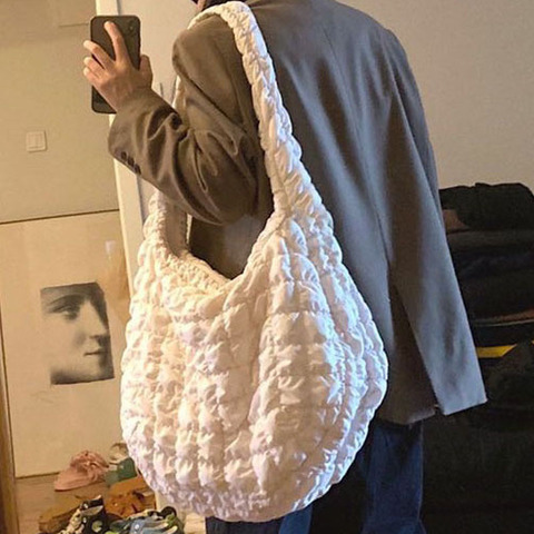 Youda – grand sac à bandoulière d'hiver en coton pour femme, fourre-tout décontracté en diagonale, rembourré de plumes, sac de Shopping pour dames ► Photo 1/4