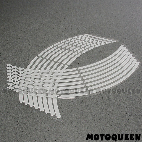 Autocollants de pneus imperméables en PVC, Durable, 17/18 pouces, bandes réfléchissantes, pour voiture de moto, autocollants pour Auto de moto, 16 pièces ► Photo 1/6