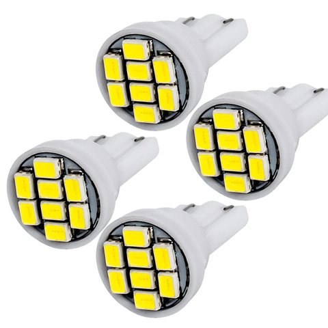 Ampoule LED pour intérieur de voiture T10 W5W, lumière d'intérieur 12V, dôme de lecture automatique, plaque d'immatriculation, coffre de bagages, lampe blanche Super brillante 5W5 ► Photo 1/6