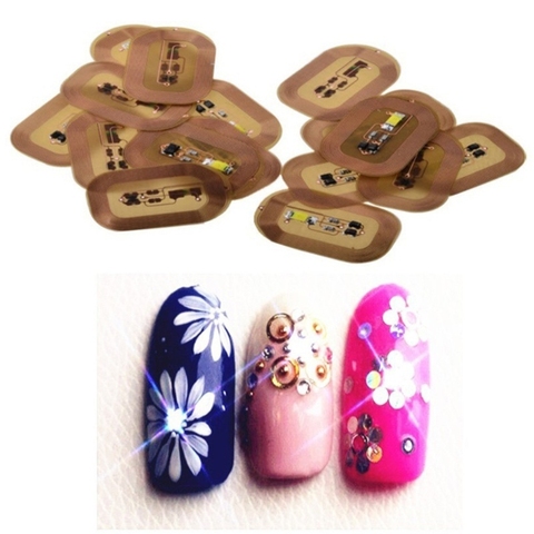 Autocollants pour ongles pour femmes, Nail Art, NFC, bricolage, téléphone, lumière LED, Flash, décoration de fête ► Photo 1/1