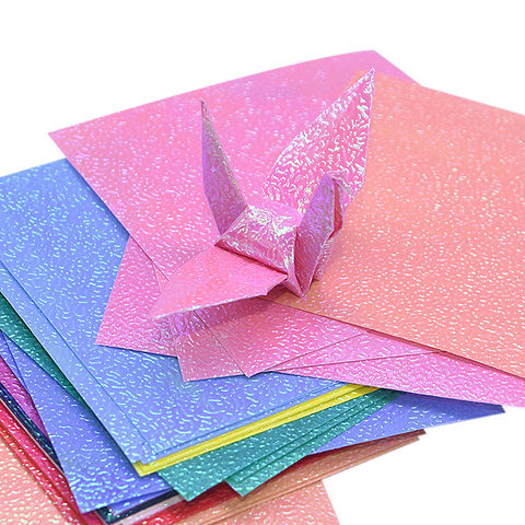 50pcs Multi taille carré Origami papier simple face paillettes pliant couleur unie papiers pour enfants Carfts faits à la main bricolage Scrapbooking ► Photo 1/6