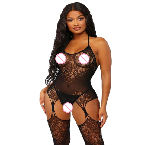 Lingerie Sexy femmes grande taille ouvert entrejambe Lingerie chaude transparente nuisette robe érotique Costumes sexe vêtements de nuit porno vêtements ► Photo 1/6