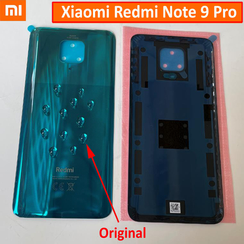 Original nouveau pour Xiaomi Redmi Note 9S couvercle de batterie arrière boîtier porte verre panneau couvercle coque arrière Redmi Note 9 Pro coque de téléphone ► Photo 1/6
