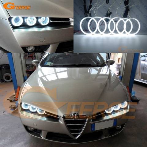 Pour Alfa Romeo 159 2005 2006 2007 2008 2009 2010 2011 Excellente Ultra lumineux éclairage CCFL Yeux D'ange kit Halo bague ► Photo 1/6