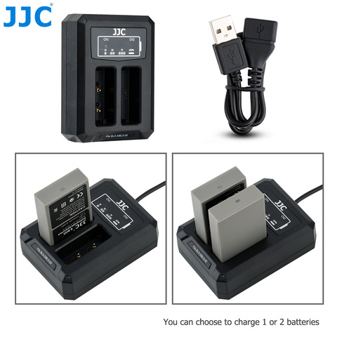 JJC – chargeur de voyage à double batterie USB, pour Olympus BLS-50 BLS-5 BLS-1 E-M10 et Mark II III, E-PL9 E-PL8, batterie de caméra de remplacement BCS-5 ► Photo 1/6