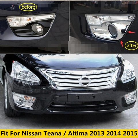 Couvercle de phare antibrouillard avant en chrome ABS, 2 pièces, pour Nissan Teana / Altima 2013 2014 2015 ► Photo 1/6