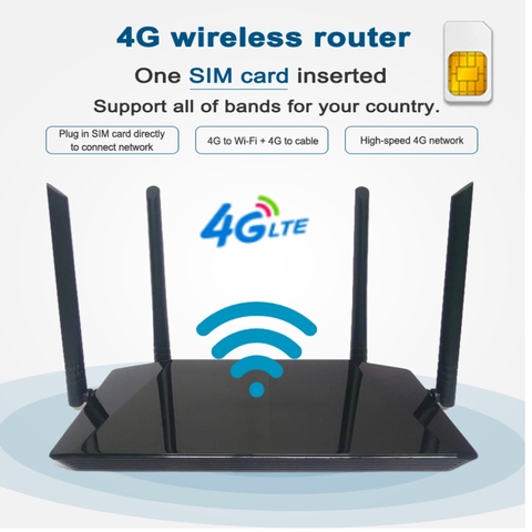 Le point d'accès Wifi Mobile 3G/4G LTE le moins cher avec emplacement pour carte Sim routeur LTE 300Mbps sans fil CPE 4 pièces antenne externe jusqu'à 32 utilisateurs ► Photo 1/6