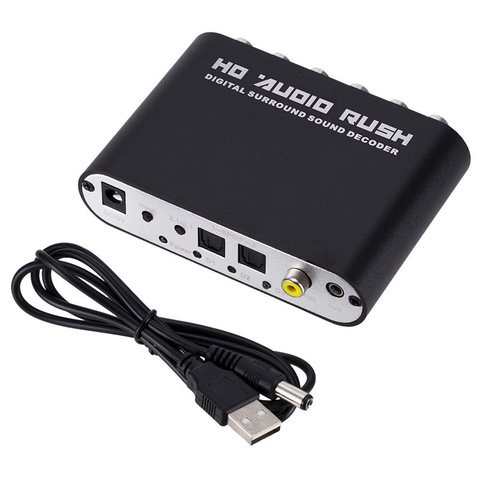 Décodeur Audio HD 5.1 CH SPDIF Coaxial vers RCA DTS AC3, amplificateur numérique optique, convertisseur analogique en 6RCA ► Photo 1/6