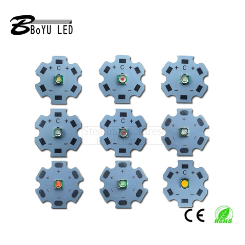 10 pièces haute puissance 3W LED CREE 3535 XPE lampe perles blanc rouge vert bleu jaune violet infrarouge boîte solder12-20mm LED PCB ► Photo 1/6