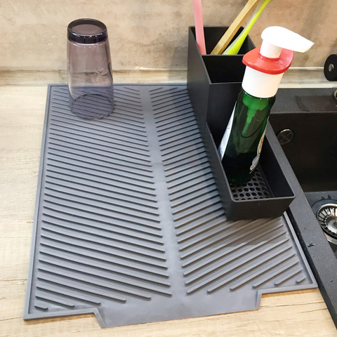 Silicone Carré Mat Vaisselle de Séchage Premium Résistant À La Chaleur Vaisselle Lave-vaisselle Durable Coussin Pad Vaisselle Table Mat Napperon ► Photo 1/6