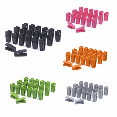 20 PCS Heavy Duty pinces à Linge En Plastique Cintres Racks Pinces À Linge Blanchisserie Vêtements Pins Suspendus Chevilles Clips FG ► Photo 1/6