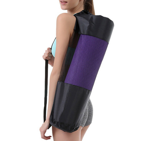 Sac en filet en tissu Oxford 65cm, Portable, résistant à l'usure, tapis de Yoga, poche de transport réglable, pliable, lavable, Fitness ► Photo 1/6