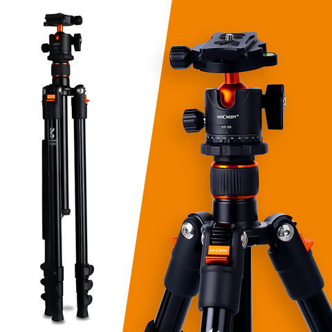 K&F Concept 64.17 inch Camera Tripod for DSLR Camera Portable Compact Aluminum with 360 Degree Ball Head Quick Release ► Photo 1/6