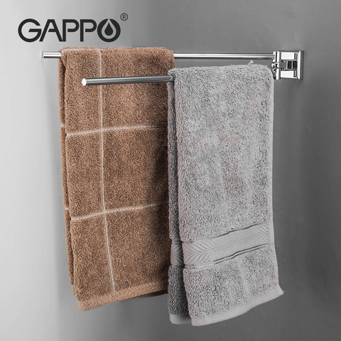 GAPPO – porte-serviettes mural en acier inoxydable, étagère de douche, porte-serviettes de salle de bain, suspension, porte-serviettes à main ► Photo 1/1