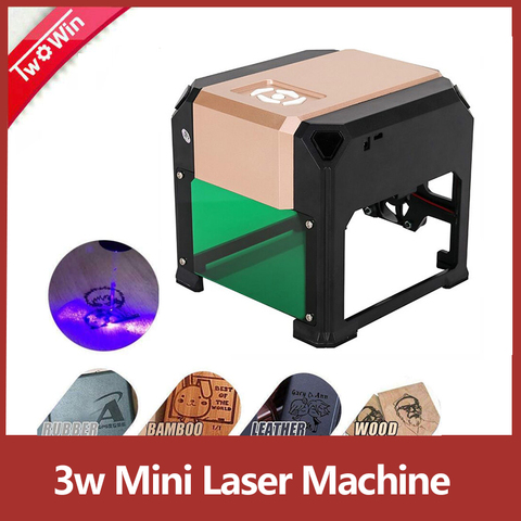 3000mw CNC Graveur Laser BRICOLAGE Logo Laser Imprimante Mini Graveur Zone De Travail 80x80mm CNC Laser Machine de Gravure 3w Mini Laser ► Photo 1/6