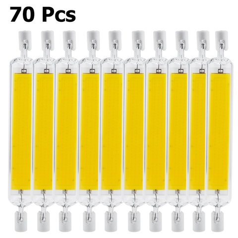 Ampoules à large faisceau LED R7s, 70 pièces, Tube en verre blanc naturel, 118mm 20W 220V, livraison gratuite DHL ► Photo 1/1