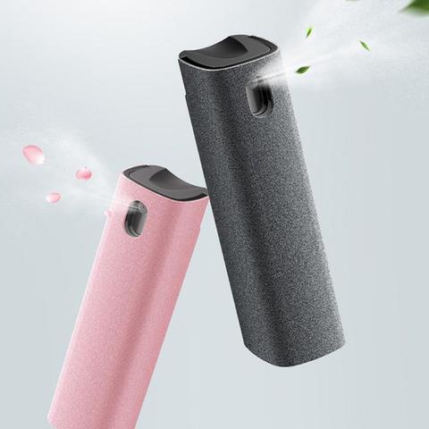 Nouvel ensemble de chiffon en microfibre, nettoyeur d'écran de téléphone 2 en 1, Spray, outil de dépoussiérage, outil de nettoyage d'artefact ► Photo 1/6