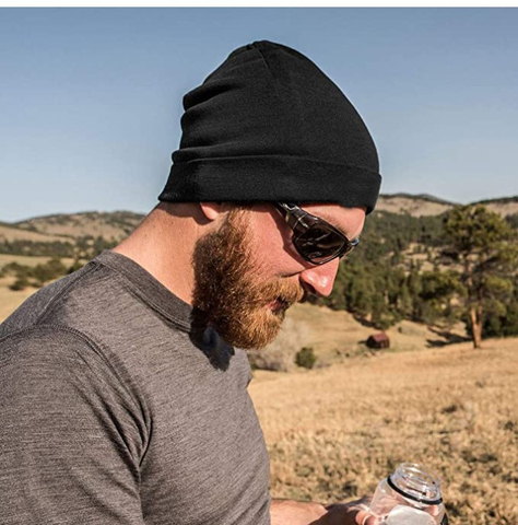 Bonnet unisexe à manchette 2022 en laine mérinos, bonnet à 2 couches, casquette en laine mérinos, pour hommes et femmes, chapeau thermique doux OSFA, 100% ► Photo 1/6