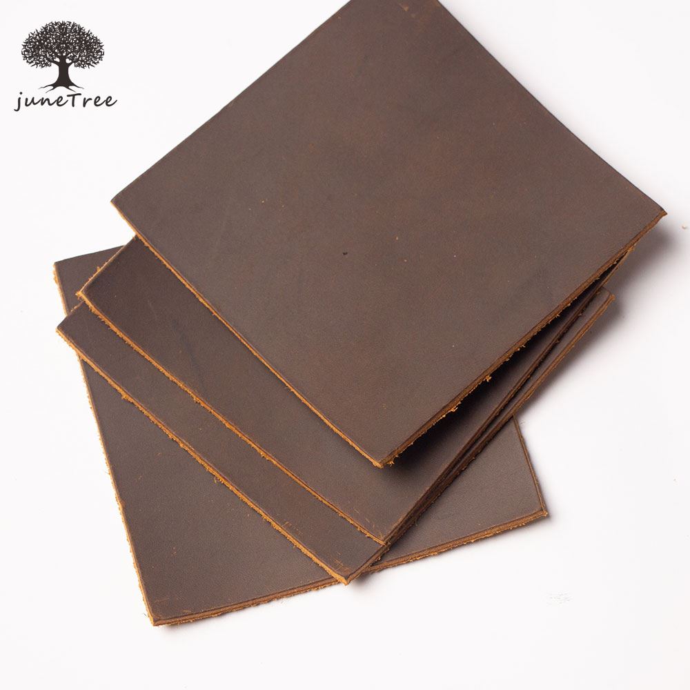 Passion Junetree peau de vache vache en cuir brun foncé épais véritable en cuir sur 2.0mm peau de vache cru (environ 50x22 cm) ► Photo 1/6