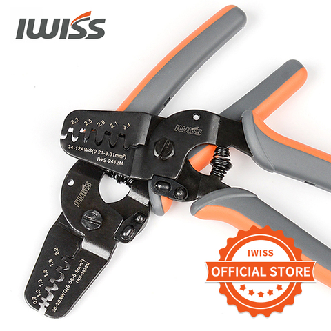 pince multifonction Bornes IWISS outils de sertissage IWS-2412M/IWS-2820M pour AWG24-12 à sertir/confiture de AWG28-20, Molex, Tyco, bornes et connecteurs JST pince a sertir per ► Photo 1/6