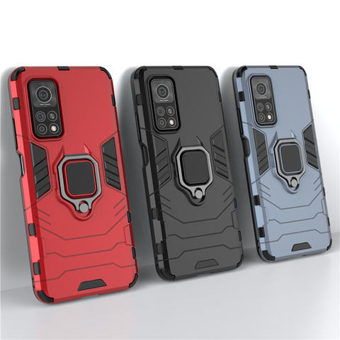 Coque antichoc avec anneau de support pour Xiaomi, compatible Mi 10T Pro, Mi 11, A2 Lite, 10i, A3, 10 Ultra, A1, Redmi Note 9T, 9S, 8T, 8T ► Photo 1/6