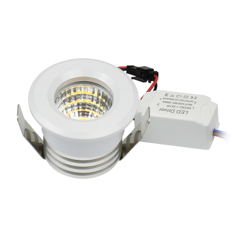 Petit Spot lumineux encastrable avec technologie COB, luminaire de plafond à intensité réglable, 3W, led v, 220v, 4 unités par paquet, LED ► Photo 1/6