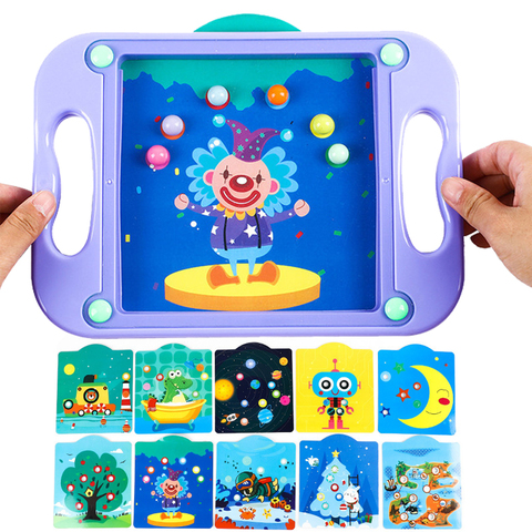 Jeu éducatif Montessori 3D pour bébés, boule d'équilibre, labyrinthe, Puzzle, cadeau populaire pour les tout-petits ► Photo 1/6