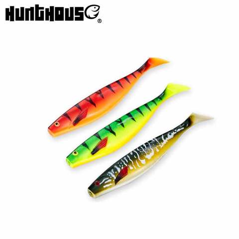 HUNTHOUSE – lot d'appâts souples classiques et naturels, pack de leurres pour attraper des poissons tels que les brochets, les aloses, les aloses, les aloses, les grands et les brochets, 12cm, 15cm et 18cm, 3 pièces par lot ► Photo 1/6